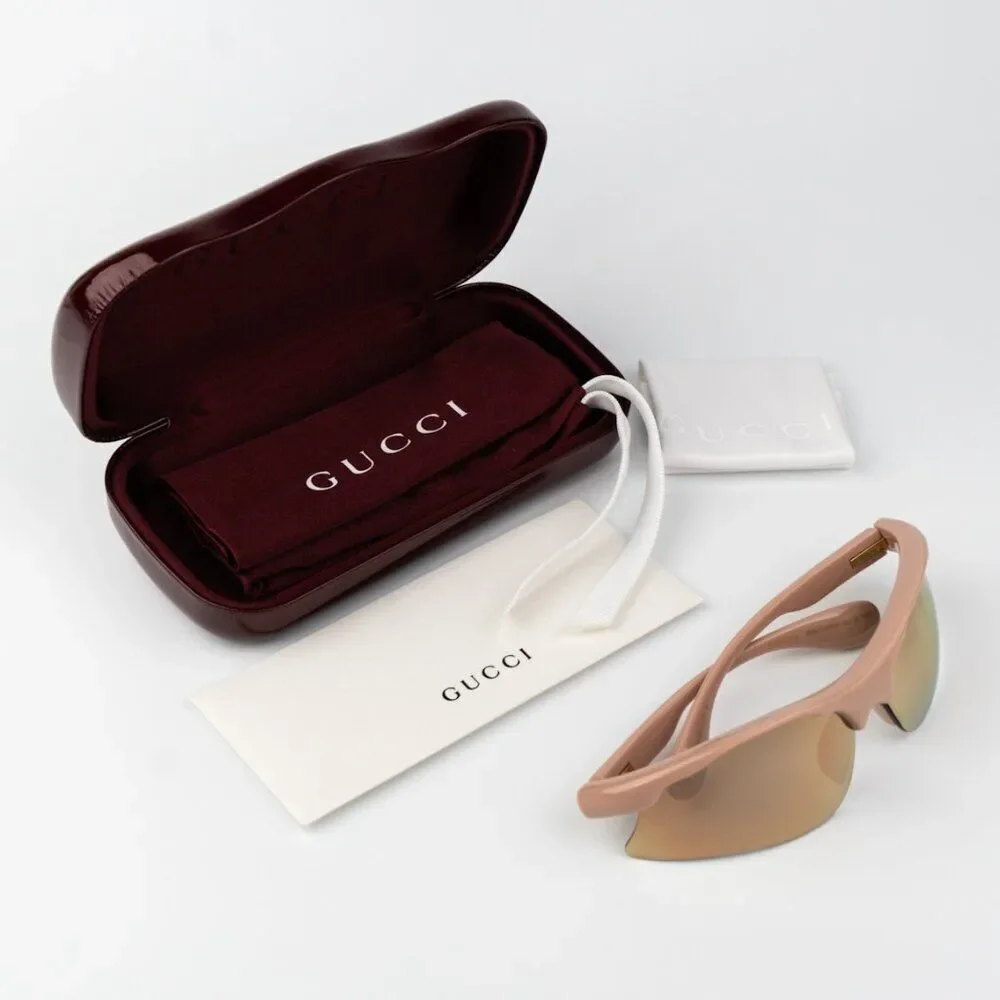 Gucci Men Sunglasses Pink Mirror Mask GG1774S 004 BRAND NEW
